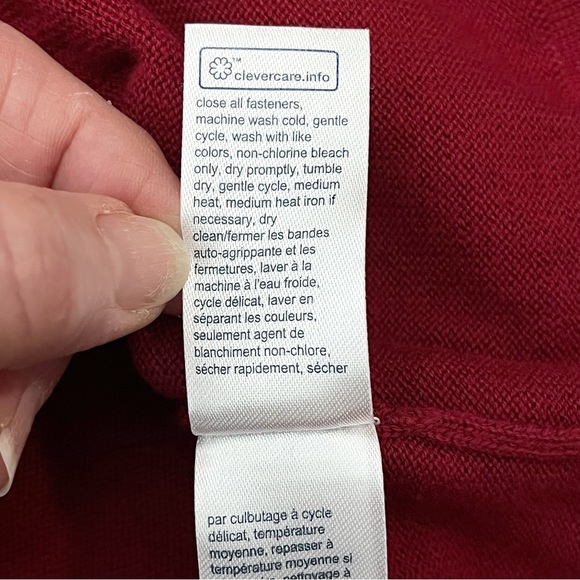 Tommy Hilfiger Adaptive William Magnetic Cardigan Sweater Red Size XL - Picture 7 of 7